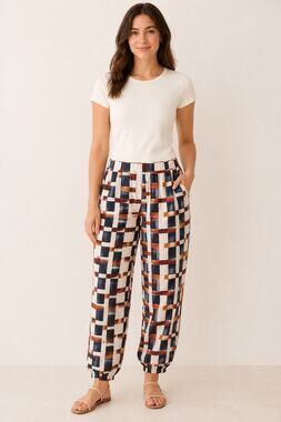 FOIL Loves Linen Abstract Geometric Print Pants NWT Size 6